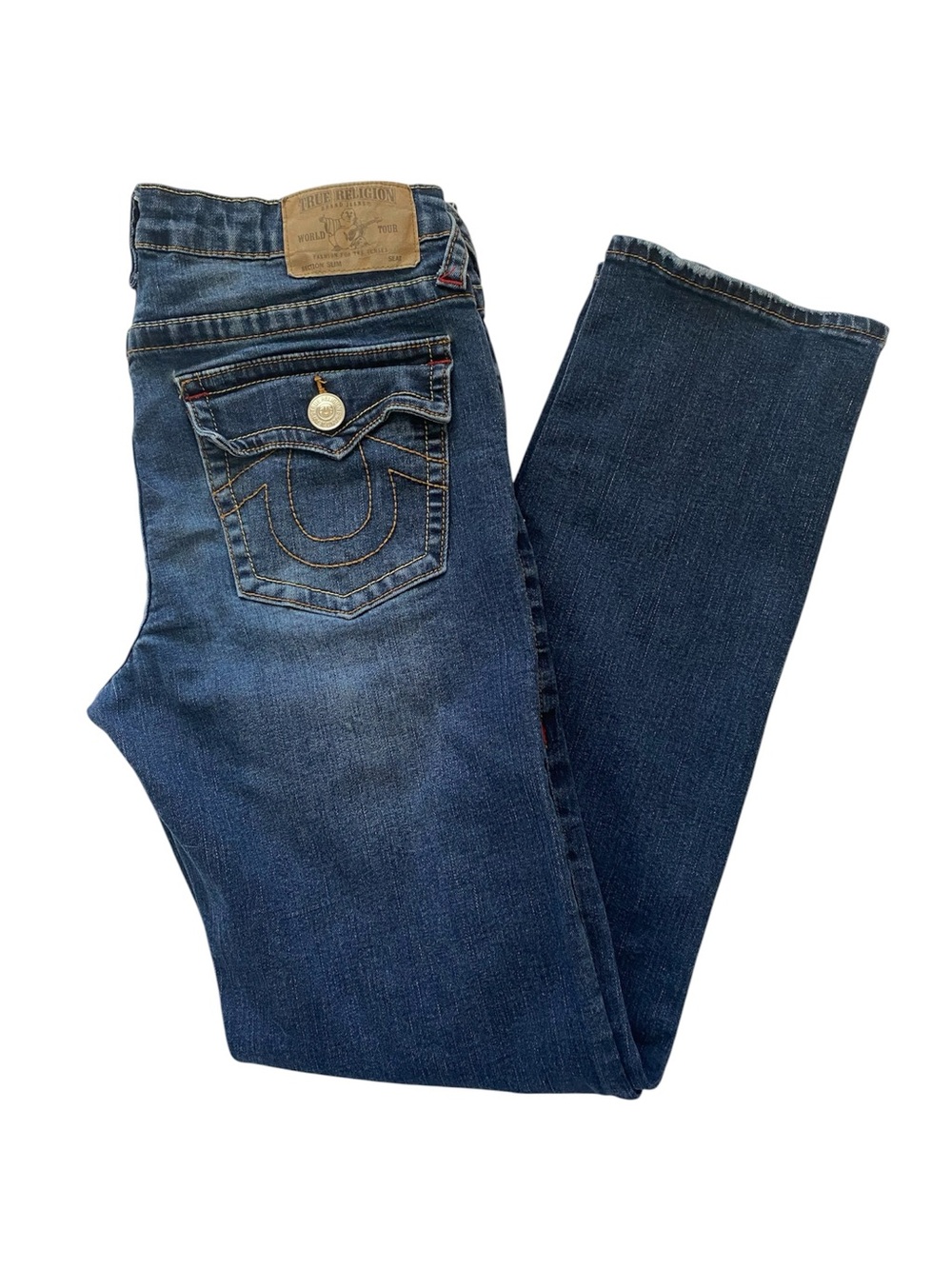 True Religion Boy’s Dark Blue Slim Straight Jeans